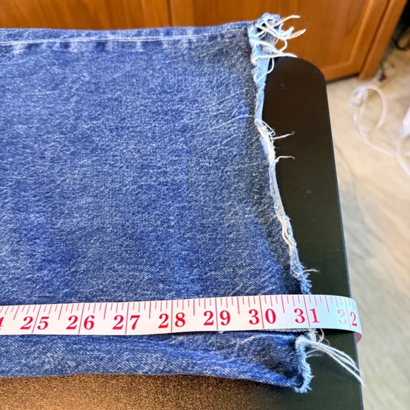 American Eagle Jeans Size 8 Super High Rise Baggy Wide Leg Jeans Blue - Picture 10 of 10